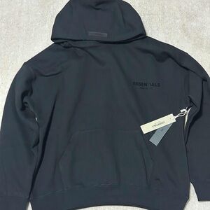 Fear of God Essentials Black Hoodie Size Small for Men